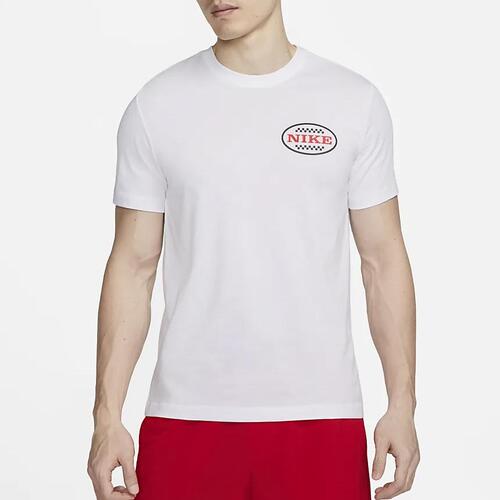 나이키 드라이핏 피트니스 티셔츠 FD0127-100 나이키 남성 하얀색 기본 티셔츠 프린팅