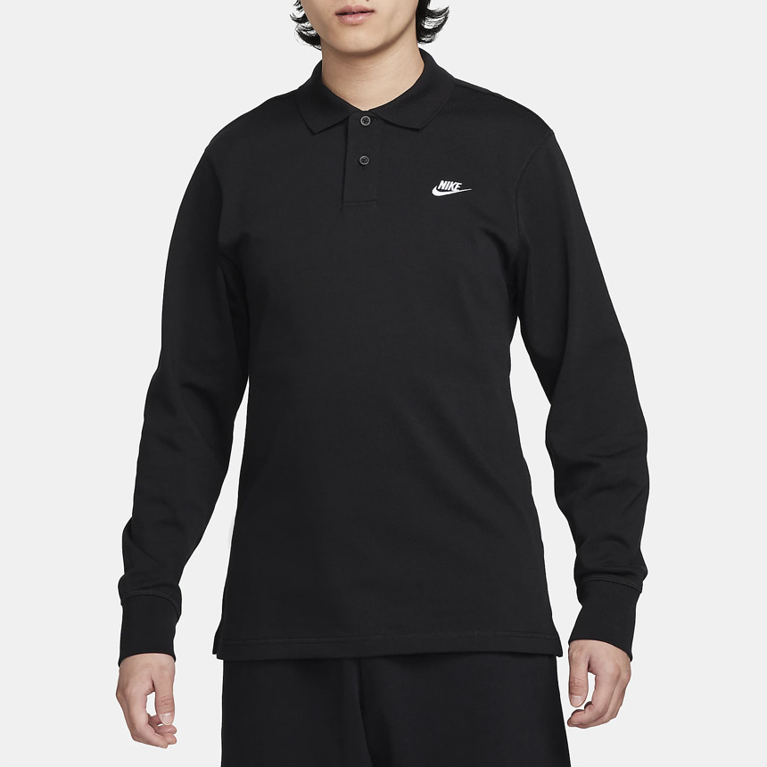 나이키 긴팔 폴로 티셔츠 블랙 골프웨어 남자 라운딩티셔츠 FQ3418-010